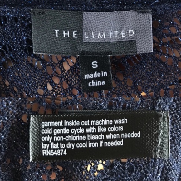 The Limited | Navy Blue Sparkly Cardigan - Picture 7 of 7